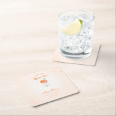 Liebe im ersten Spritz Citrus Drink Brautparty Rechteckiger Pappuntersetzer (Vor Ort)