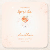 Liebe im ersten Spritz Citrus Drink Brautparty Rechteckiger Pappuntersetzer (Vorderseite)