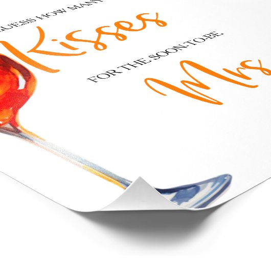 Liebe im ersten Spritz Citrus Floral Brautparty Fotodruck (Ecke)