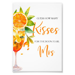 Liebe im ersten Spritz Citrus Floral Brautparty Fotodruck