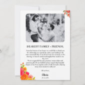 Liebe im ersten Spritz Citrus Orange Brautparty Dankeskarte (Rückseite)