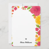 Liebe im ersten Spritz Citrus Orange Brautparty Einladung (Rückseite)