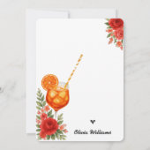 Liebe im ersten Spritz Citrus Orange Brautparty Einladung (Rückseite)