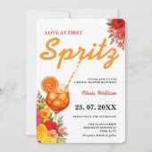 Liebe im ersten Spritz Citrus Orange Brautparty Einladung (Vorderseite)