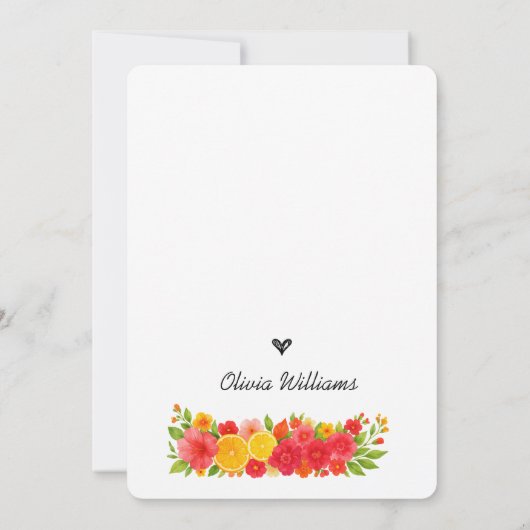 Liebe im ersten Spritz Citrus Orange Brautparty Einladung (Rückseite)