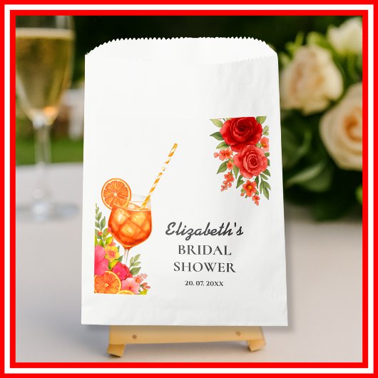 Liebe im ersten Spritz Citrus Orange Brautparty Geschenktütchen