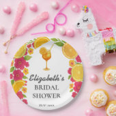 Liebe im ersten Spritz Citrus Orange Brautparty Pappteller (Party)