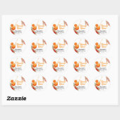 Liebe im ersten Spritz Citrus Orange Brautparty Runder Aufkleber (Blatt)