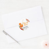 Liebe im ersten Spritz Citrus Orange Brautparty Runder Aufkleber (Umschlag)