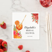 Liebe im ersten Spritz Citrus Orange Brautparty Serviette (Beispiel)