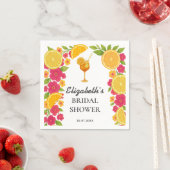 Liebe im ersten Spritz Citrus Orange Brautparty Serviette (Beispiel)