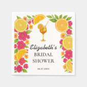 Liebe im ersten Spritz Citrus Orange Brautparty Serviette (Vorderseite)