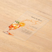 Liebe im ersten Spritz Orange Brautparty Acryleinladungen (Ablage )