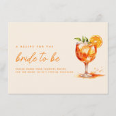 Liebe im ersten Spritz Orange Brautparty Begleitkarte (Vorderseite)