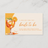 Liebe im ersten Spritz Orange Brautparty Begleitkarte (Vorderseite)