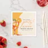 Liebe im ersten Spritz Orange Brautparty Serviette (Beispiel)