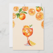 Liebe im ersten Spritz Orange Groovy Brautparty Einladung (Rückseite)