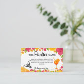 Liebe im ersten Spritz Panties Game Brautparty Begleitkarte (Stehend Vorderseite)