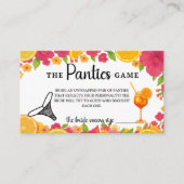 Liebe im ersten Spritz Panties Game Brautparty Begleitkarte (Vorderseite)