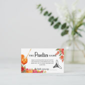 Liebe im ersten Spritz Panties Game Brautparty Begleitkarte (Stehend Vorderseite)