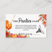 Liebe im ersten Spritz Panties Game Brautparty Begleitkarte (Vorderseite)