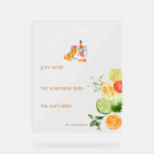 Liebe im ersten Spritz | Signaturentrink Acrylschild (Vorderseite)