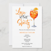 Liebe im ersten Spritz Summer Brautparty Einladung (Vorderseite)
