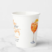 Liebe im ersten Spritz Summer Cocktail Brautparty Pappbecher (Links)
