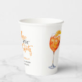 Liebe im ersten Spritz Summer Cocktail Brautparty Pappbecher (Rechts)