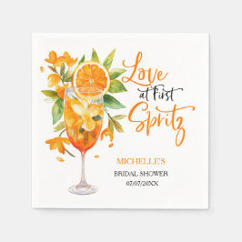 Liebe im ersten Spritz Summer Cocktail Brautparty Serviette