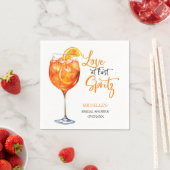 Liebe im ersten Spritz Summer Cocktail Brautparty Serviette (Beispiel)