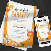 Liebe im ersten Spritz Watercolor Brautparty Einladung