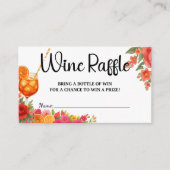 Liebe im ersten Spritz Wine Raffle Brautparty Begleitkarte (Vorderseite)