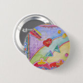 Liebe im Fenster Button (Vorne & Hinten)