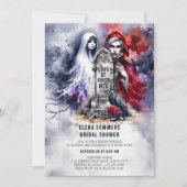 Liebe im First Bite Vampire Bride Brautparty Einladung (Vorderseite)