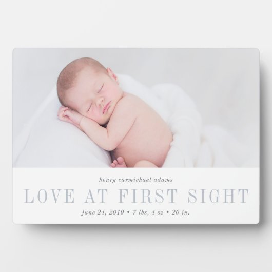 Liebe im First Sight Baby Foto Fotoplatte (Vorderseite)