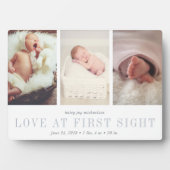 Liebe im First Sight Baby Foto Fotoplatte (Vorderseite)
