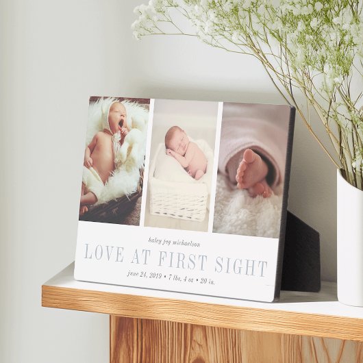 Liebe im First Sight Baby Foto Fotoplatte