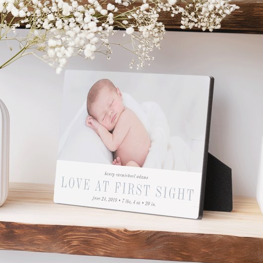 Liebe im First Sight Baby Foto Fotoplatte
