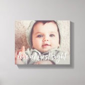 Liebe im First Sight Baby Foto Leinwanddruck (Vorderseite)