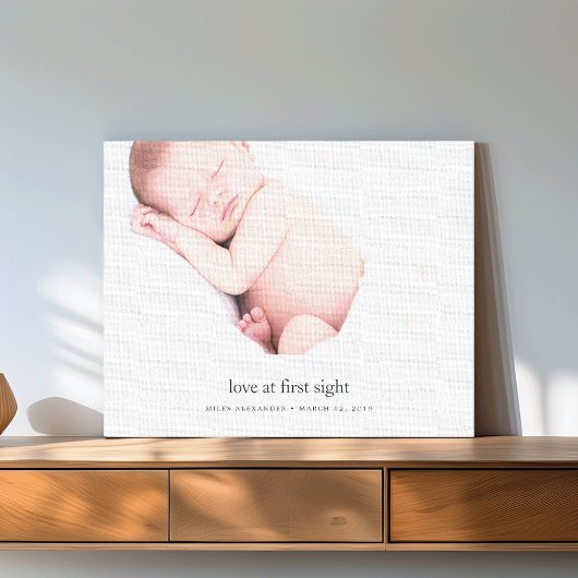 Liebe im First Sight Baby Foto Leinwanddruck