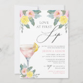 Liebe im First Sip Bright Cocktail Brautparty Einladung (Vorderseite)