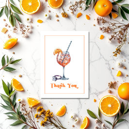 Liebe im First Spritz Brautparty Foto Dankeskarte