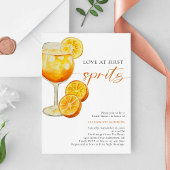 Liebe im First Spritz Brautparty Simple Elegant Einladung