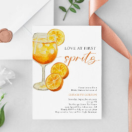 Liebe im First Spritz Brautparty Simple Elegant Einladung