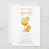 Liebe im First Spritz Brautparty Simple Elegant Einladung (Vorderseite)