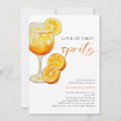 Liebe im First Spritz Brautparty Simple Elegant Einladung (Vorderseite)