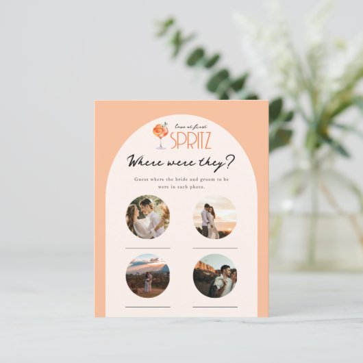 Liebe im First Spritz Bridal Foto Wo waren sie? (Stehend Vorderseite)