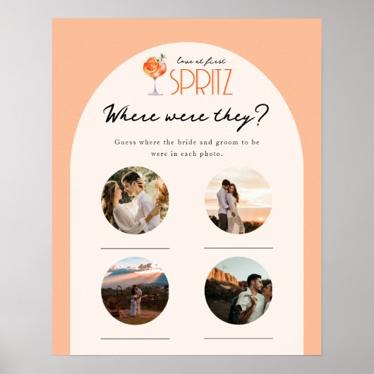 Liebe im First Spritz Bridal Foto Wo waren sie? Poster (Vorne)