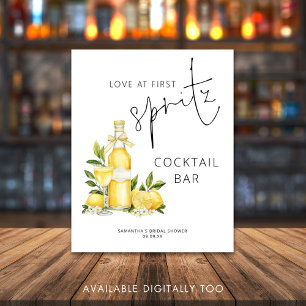 Liebe im First Spritz Cocktail Bar Brautparty Poster